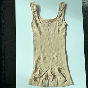 Fashion Nova Ribbed Knit One Piece in Tan